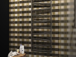 Mieszkanie dla singla - Mała bez okna z marmurową podłogą z punktowym oświetleniem łazienka, styl nowoczesny - zdjęcie od Viva Design Rzeszów