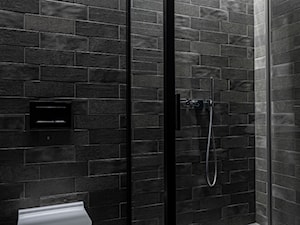 Nowoczesna łazienka z ciemnymi płytkami - zdjęcie od Viva Design Rzeszów