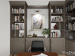 Gabinet/biblioteczka w stylu klasycznym - Biuro, styl tradycyjny - zdjęcie od Viva Design Rzeszów