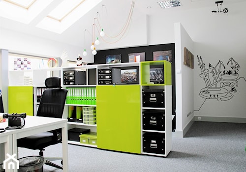 Biuro Kolektyw - Duże białe biuro, styl nowoczesny - zdjęcie od Pracownia ARD