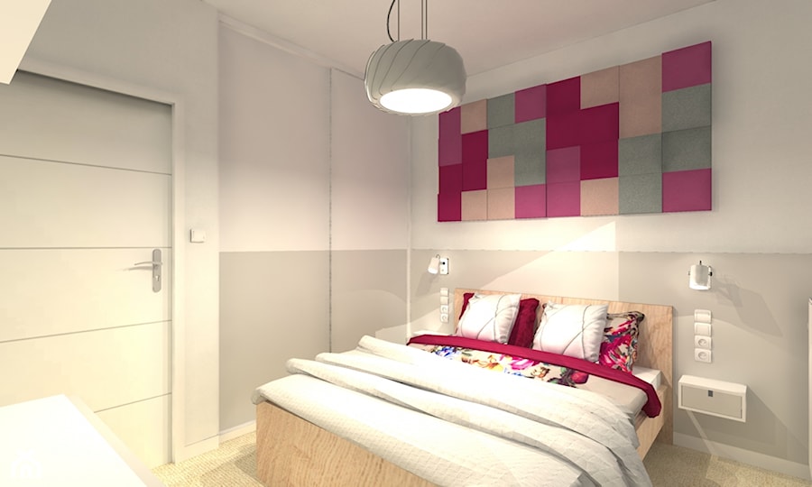 Przy Alejach | Gdańsk - Mała szara sypialnia, styl nowoczesny - zdjęcie od Pracownia ARD