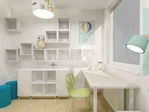 18’36 | Gdańsk - Mały biały pokój dziecka dla dziecka dla nastolatka dla chłopca dla dziewczynki, styl skandynawski - zdjęcie od Pracownia ARD