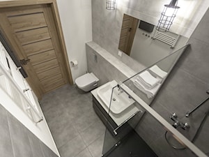 Jaglana IV | Gdańsk - Średnia bez okna z lustrem łazienka, styl industrialny - zdjęcie od Pracownia ARD