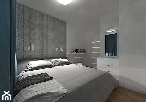 Wnętrze mieszkania na Widzewie - Mała biała sypialnia, styl skandynawski - zdjęcie od Tu architekci