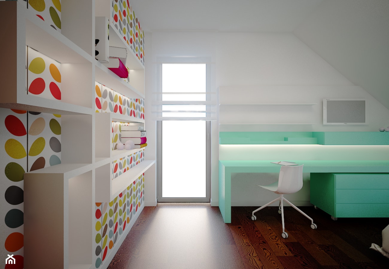 Wnętrze pokoju dziecka na Złotnie - Sypialnia, styl nowoczesny - zdjęcie od Tu architekci - Homebook