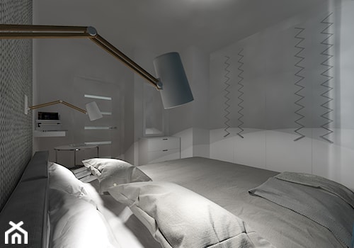 Wnętrze mieszkania na Widzewie - Średnia sypialnia, styl skandynawski - zdjęcie od Tu architekci