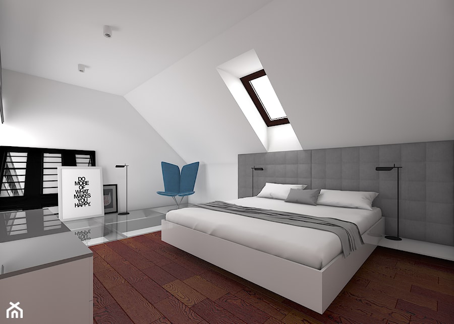 Wnętrze sypialni na Złotnie - Sypialnia, styl nowoczesny - zdjęcie od Tu architekci