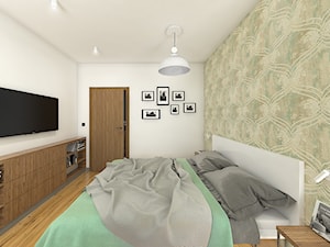 Wnętrze mieszkania na Teofilowie - Duża sypialnia, styl skandynawski - zdjęcie od Tu architekci