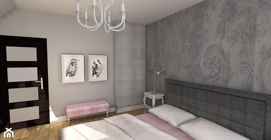 romantyczna sypialnia - Sypialnia, styl nowoczesny - zdjęcie od NHDESIGN