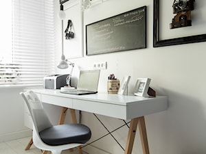 Mieszkanie w Chorzowie (M69) - Małe w osobnym pomieszczeniu białe biuro, styl skandynawski - zdjęcie od WIDAWSCY STUDIO ARCHITEKTURY
