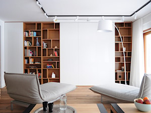 D47 DOM W MYSŁOWICACH - Średni biały salon - zdjęcie od WIDAWSCY STUDIO ARCHITEKTURY