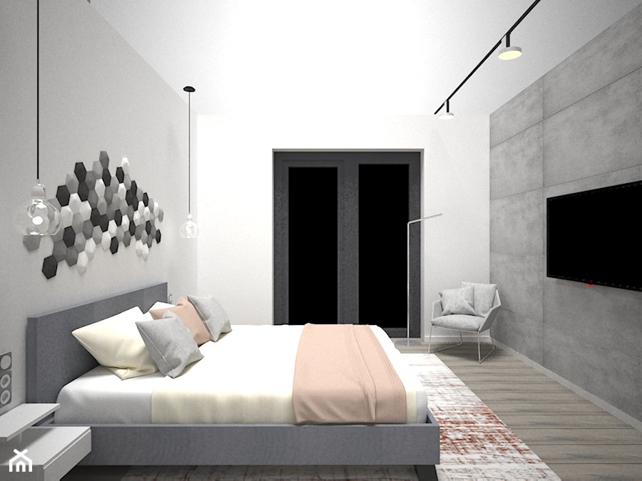 Nowoczesna sypialnia Industrial Loft - zdjęcie od AM Design Studio