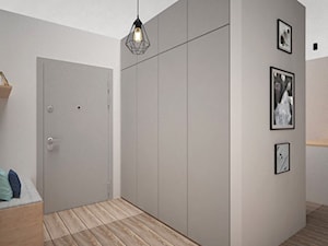 PASTELOVE POZNAŃ - Średni z wieszakiem szary hol / przedpokój, styl nowoczesny - zdjęcie od AM Design Studio