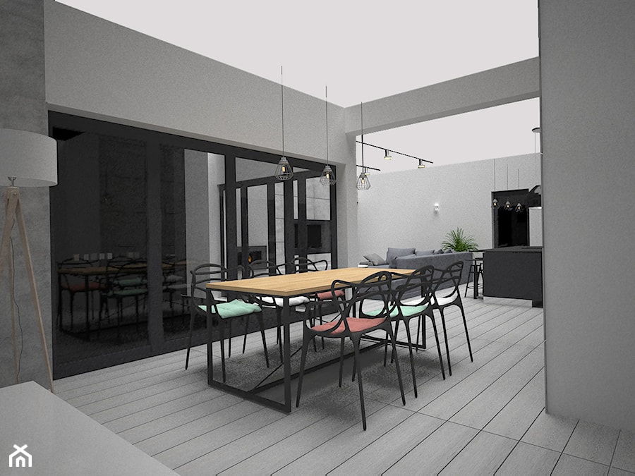 NAPACHANIE - Duża jadalnia jako osobne pomieszczenie, styl nowoczesny - zdjęcie od AM Design Studio