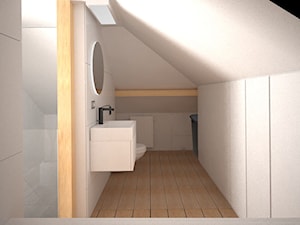 Łazienka Nowoczesna/Minimalistyczna na poddaszu - zdjęcie od AM Design Studio