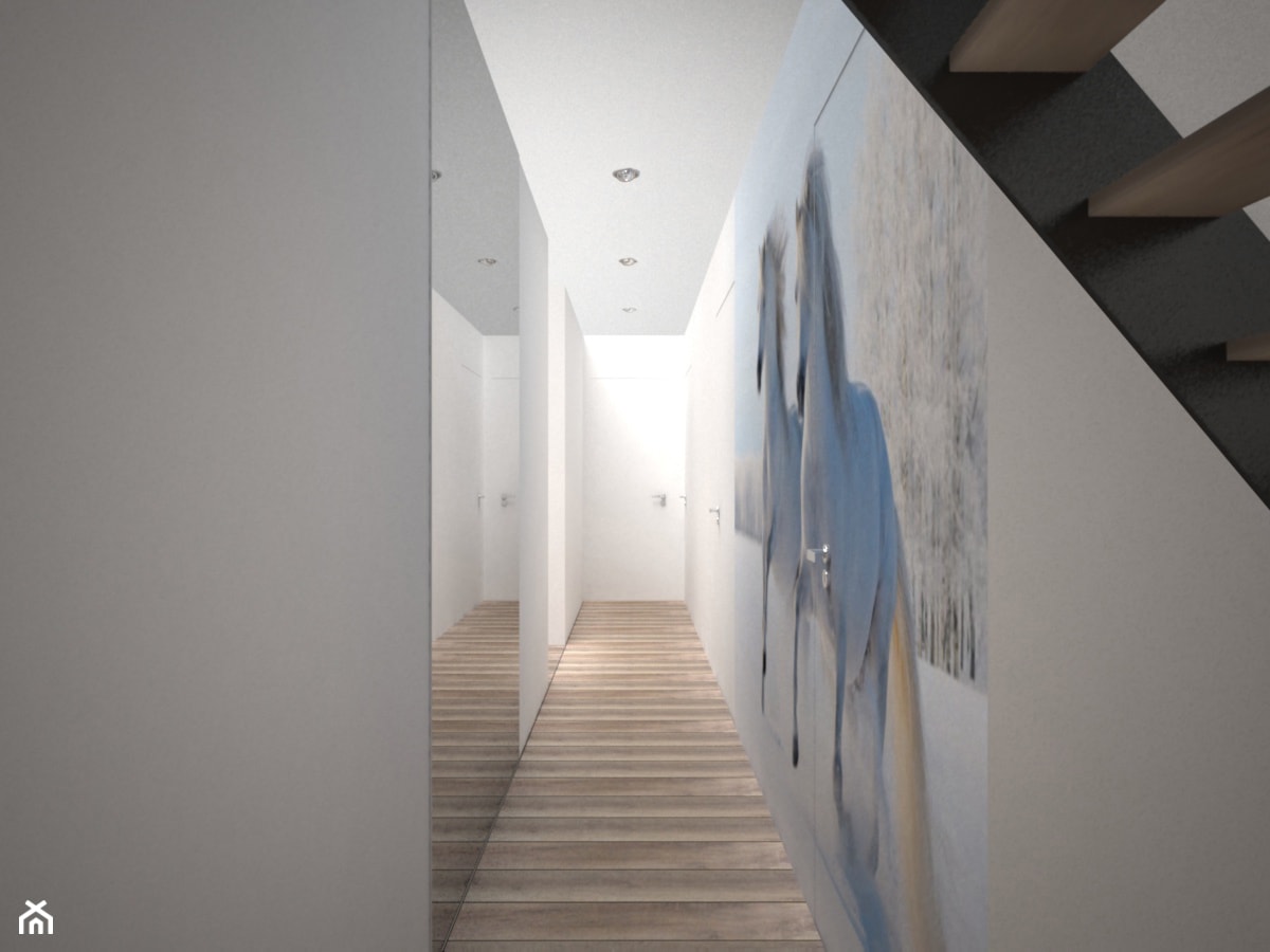 Nowoczesny, minimalistyczny korytarz - zdjęcie od AM Design Studio - Homebook
