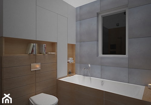 PIŁA - Mała łazienka z oknem, styl nowoczesny - zdjęcie od AM Design Studio