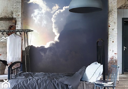 SYPIALNIA - Duża beżowa brązowa szara sypialnia - zdjęcie od PIXERS