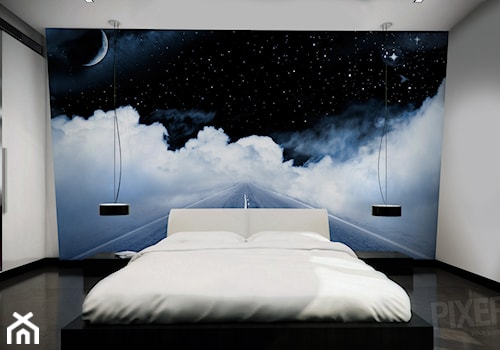 SYPIALNIA - Mała biała sypialnia - zdjęcie od PIXERS