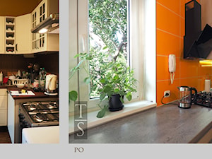 Energetyczna kuchnia - przed i po - zdjęcie od Trykowska Studio