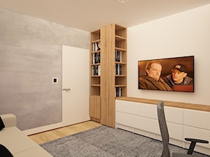 Dom na Stabłowicach - Średnia biała szara sypialnia, styl nowoczesny - zdjęcie od Pracownia Projektowa "Interior-Art"