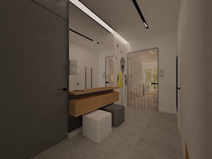 Dom w Lubinie 2 - Duży szary hol / przedpokój, styl nowoczesny - zdjęcie od Pracownia Projektowa "Interior-Art"