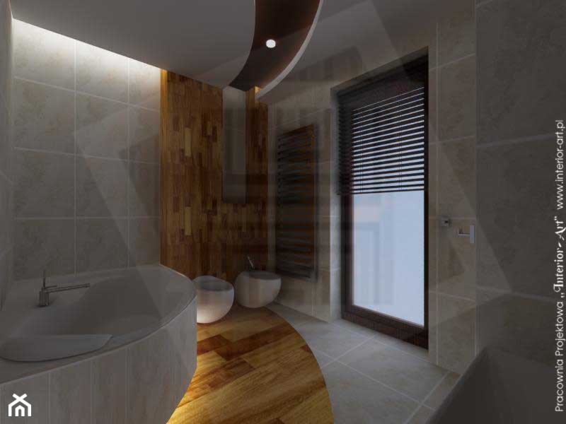 Łazienka w drewnie iroko/kambala - zdjęcie od Pracownia Projektowa "Interior-Art" - Homebook