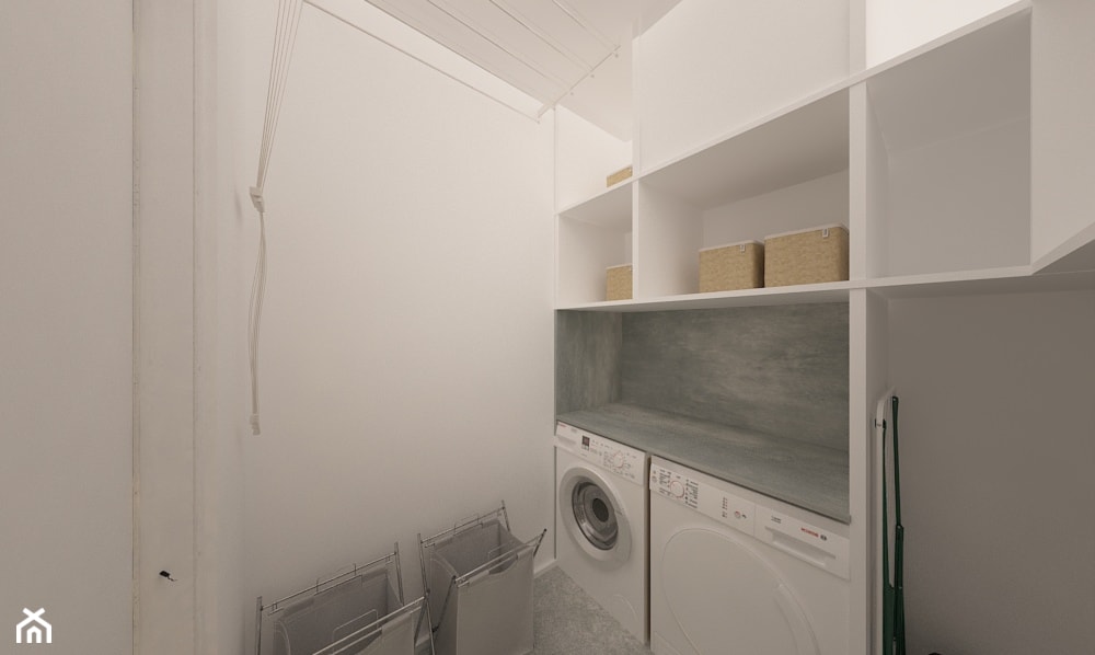 Dom w Ozorzycach - Mała z pralnią garderoba, styl nowoczesny - zdjęcie od Pracownia Projektowa "Interior-Art" - Homebook
