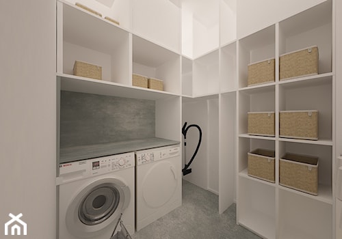 Dom w Ozorzycach - Średnia z pralnią garderoba, styl nowoczesny - zdjęcie od Pracownia Projektowa "Interior-Art"