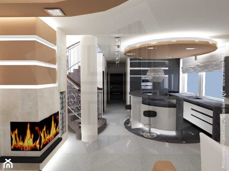 Aneks kuchenny w kształcie koła - zdjęcie od Pracownia Projektowa "Interior-Art"