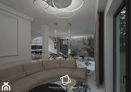 Rezydencja Strzegom - Salon, styl glamour - zdjęcie od Pracownia Projektowa "Interior-Art"