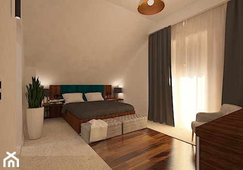 Dom w Polkowicach - Duża biała sypialnia, styl tradycyjny - zdjęcie od Pracownia Projektowa "Interior-Art"