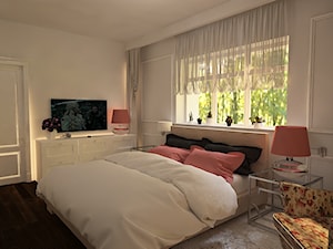 Stylowa sypialnia w kamienicy - Sypialnia, styl tradycyjny - zdjęcie od Pracownia Projektowa "Interior-Art"