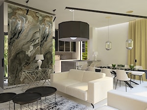 Projekt wnętrz nowoczesnego domu w Stanowicach - Salon, styl nowoczesny - zdjęcie od Pracownia Projektowa "Interior-Art"