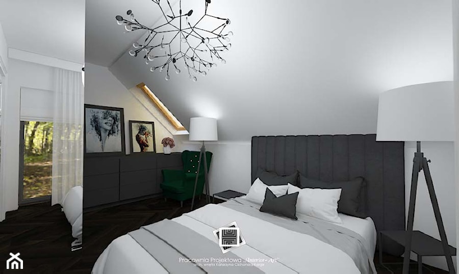 Rezydencja Strzegom - Sypialnia, styl glamour - zdjęcie od Pracownia Projektowa "Interior-Art"