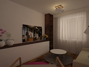 Dom w Polkowicach - Średni beżowy biały pokój dziecka dla nastolatka dla dziewczynki, styl tradycyj ... - zdjęcie od Pracownia Projektowa "Interior-Art"