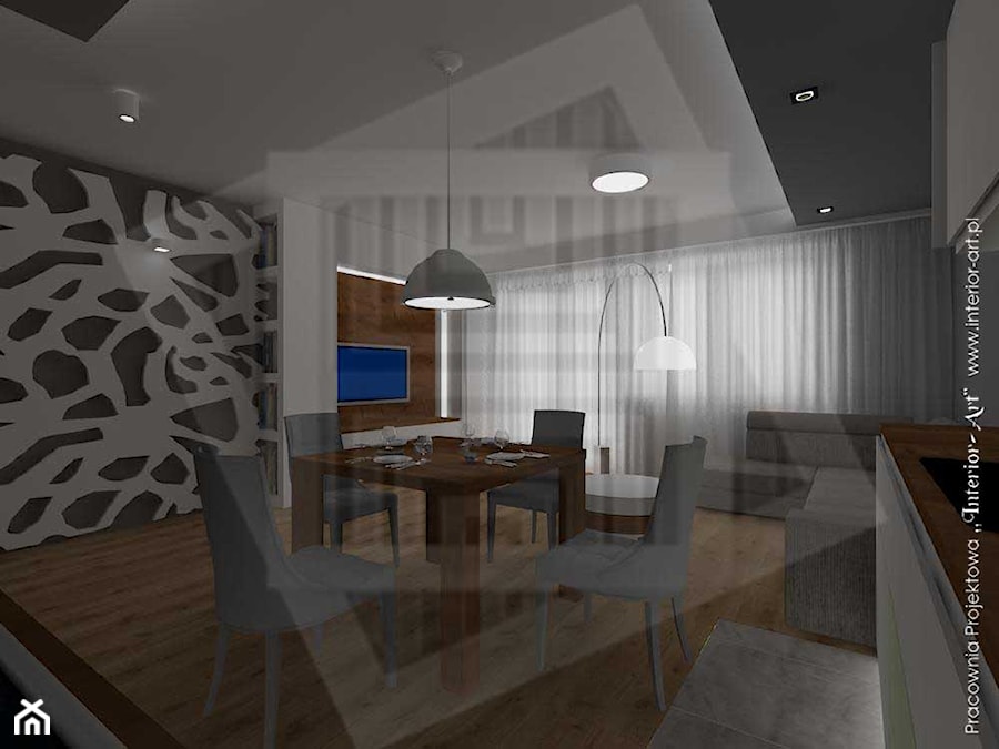Mieszkanie na Litomskiej - Salon, styl nowoczesny - zdjęcie od Pracownia Projektowa "Interior-Art"