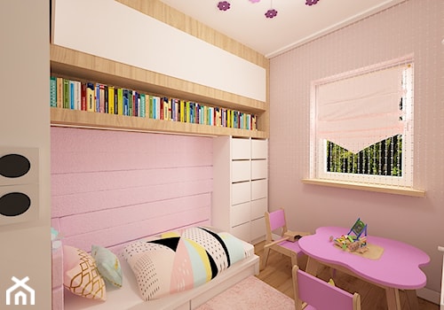 Mieszkanie na Suwalskiej - Średnia różowa sypialnia, styl nowoczesny - zdjęcie od Pracownia Projektowa "Interior-Art"