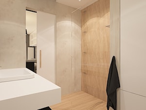 Mieszkanie na wynajem_2 - Średnia bez okna z lustrem z punktowym oświetleniem łazienka, styl nowocz ... - zdjęcie od Pracownia Projektowa "Interior-Art"