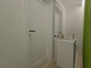 Mieszkanie na Suwalskiej - Mała bez okna z lustrem łazienka, styl nowoczesny - zdjęcie od Pracownia Projektowa "Interior-Art"