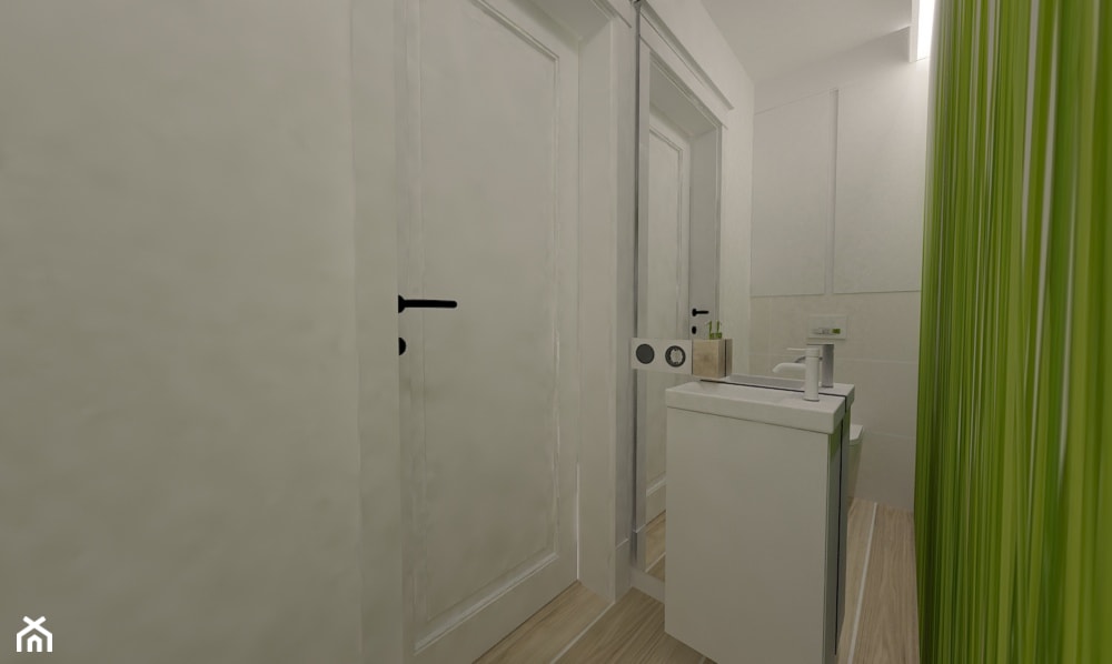 Mieszkanie na Suwalskiej - Mała bez okna z lustrem łazienka, styl nowoczesny - zdjęcie od Pracownia Projektowa "Interior-Art" - Homebook