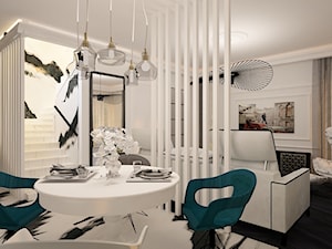 Projekt szeregówki Psie Pole - Jadalnia, styl nowoczesny - zdjęcie od Pracownia Projektowa "Interior-Art"