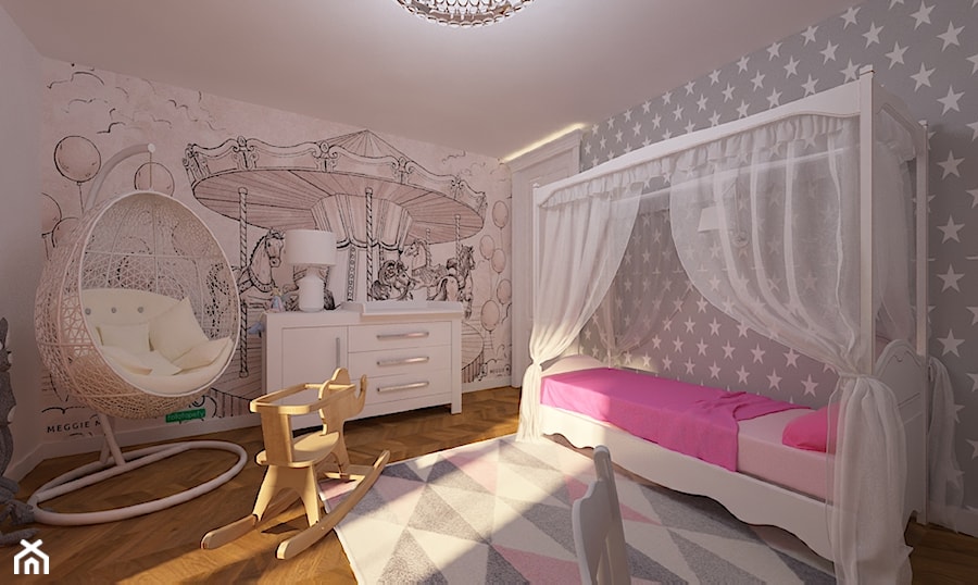 Projekt wnętrz domu w Kaliszu - Pokój dziecka, styl skandynawski - zdjęcie od Pracownia Projektowa "Interior-Art"