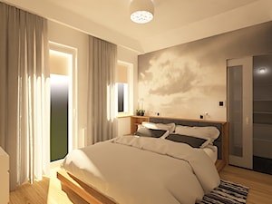 Dom na Stabłowicach - Średnia biała szara sypialnia, styl nowoczesny - zdjęcie od Pracownia Projektowa "Interior-Art"