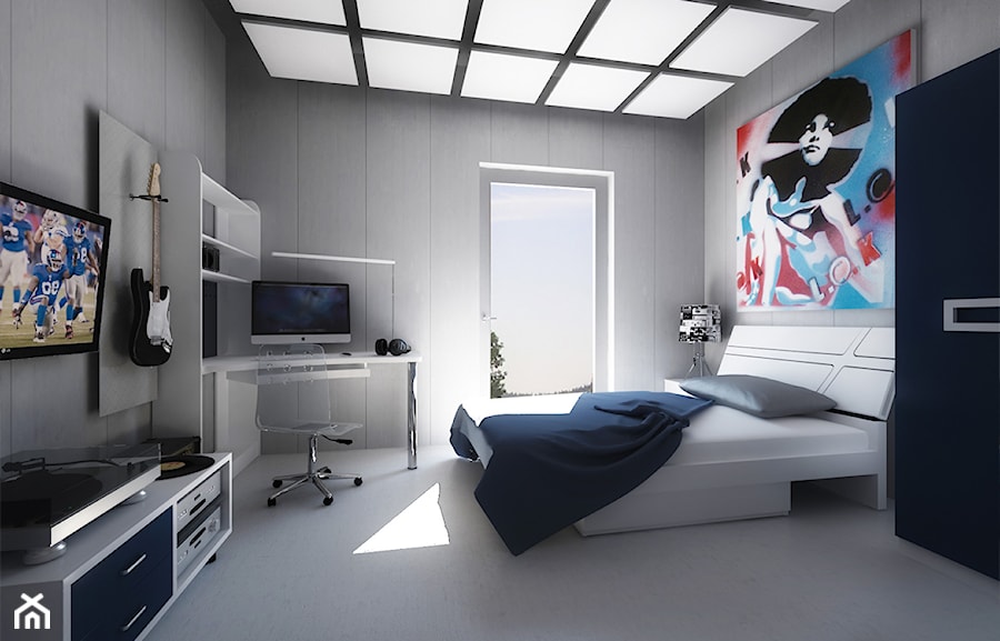 Nowoczesny pokój nastolatka - zdjęcie od Monolit Studio