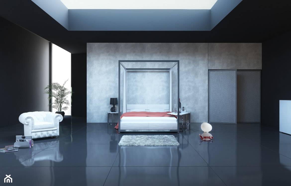 Łóżko z baldachimem - zdjęcie od Monolit Studio - Homebook