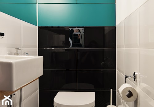 Mieszkanie/Warszawa/90 m2 - Mała z lustrem łazienka, styl nowoczesny - zdjęcie od Schemat
