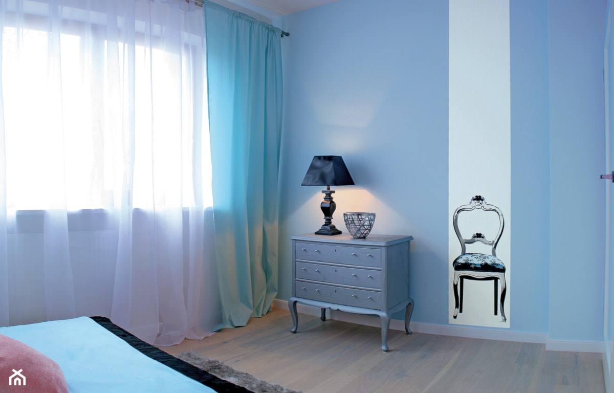 błękitna sypialnia, sypialnia w stylu klasycznym
