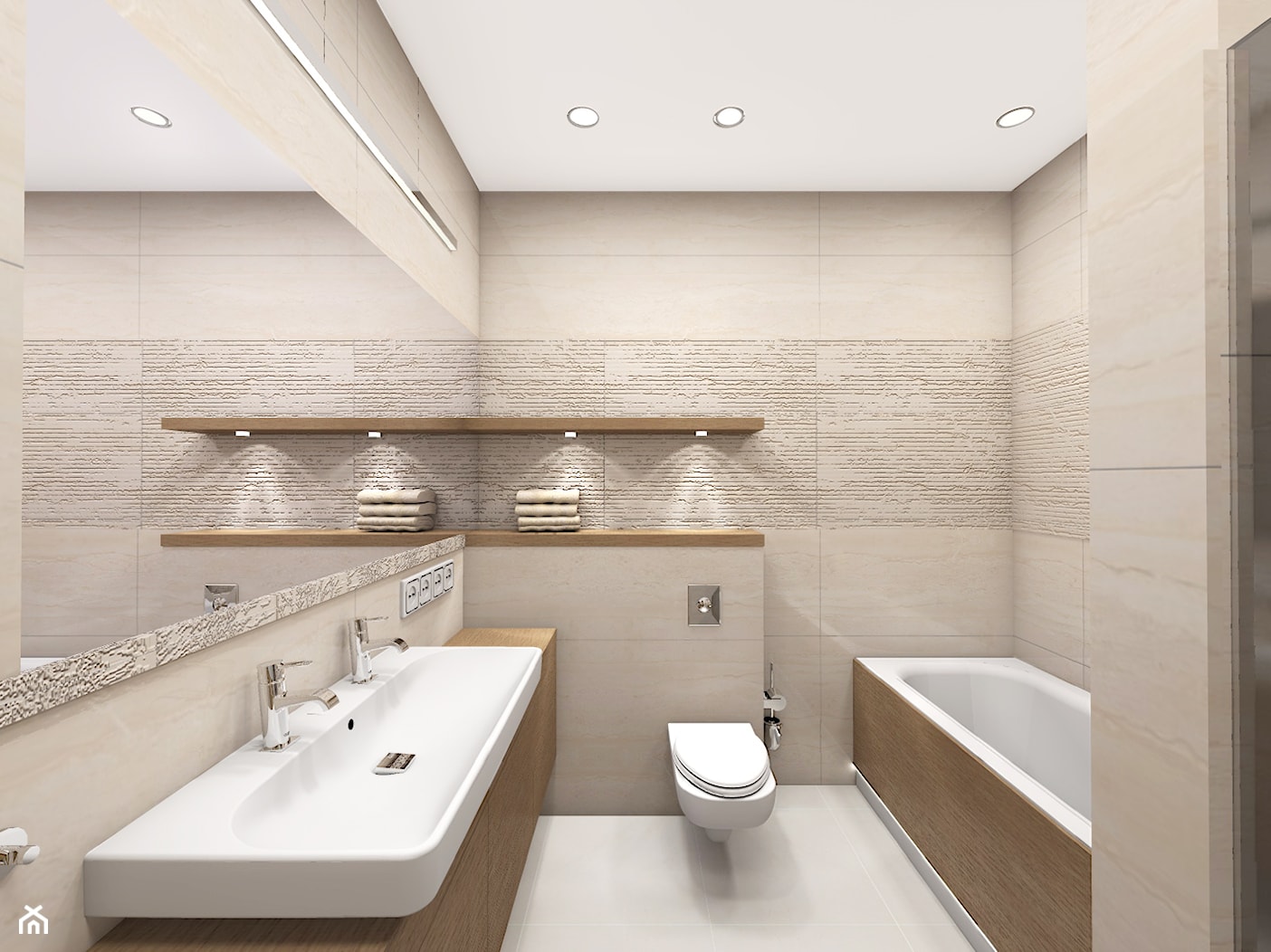 projekty - Mała bez okna z dwoma umywalkami łazienka, styl tradycyjny - zdjęcie od marina suchorska architektura wnętrz - Homebook