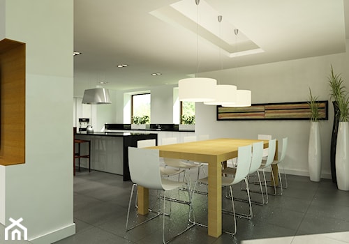 projekty - Średnia szara jadalnia w kuchni, styl nowoczesny - zdjęcie od marina suchorska architektura wnętrz